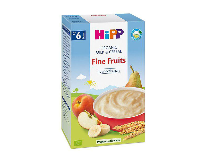 Bột ăn dặm Hipp hoa quả tổng hợp chuối táo lê mơ 250g